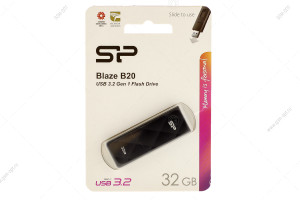 Флешка 32GB USB3.2, Silicon Power Blaze B20, черный
