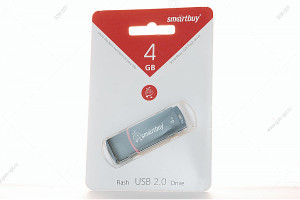 Флешка  4Gb USB2.0, Smartbuy Crown, черный