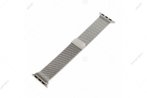 Ремешок металлический для Apple Watch 49мм/ 45мм/ 44мм Миланская петля #10 серебристый