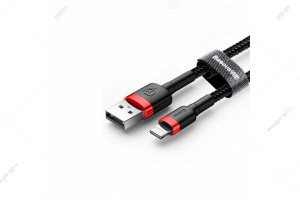 Кабель USB Baseus Cafule Lightning для Apple, 2м, черный-красный