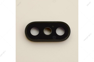 Стекло камеры для iPhone XS в рамке, черный