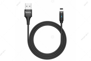 Кабель USB Hoco U76 Lightning для Apple 1.2м, магнитный, черный