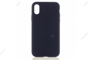 Силиконовый чехол Full Case для iPhone XS, темно-синий