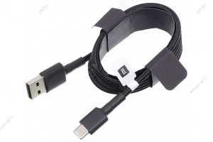 Кабель USB Xiaomi Type-C, SJX10ZM, плетеный, черный, оригинал