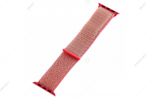 Ремешок нейлоновый для часов Apple Watch 44/ 42мм  ярко-розовый