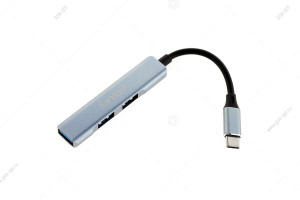 USB-концентратор Type-C Earldom ET-HUB10 USB3.0 порта, серебристый