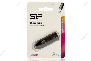 Флешка 8GB USB3.1, Silicon Power Blaze B25, черный