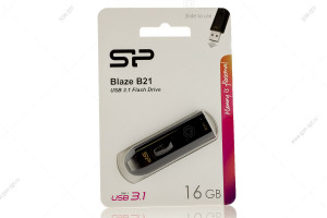 Флешка 16GB USB3.1, Silicon Power, Blaze B21, черный
