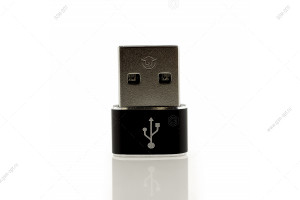 Переходник USB (M) - Type-C (F), GP-90, USB3.0, черный