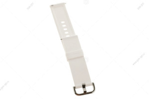 Ремешок силиконовый для часов Silicone Band 22mm универсальный, на пряжке, #02 белый