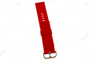 Ремешок силиконовый для часов Silicone Band 22mm универсальный, на пряжке, #03 красный