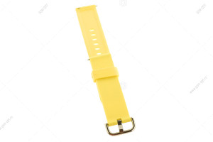 Ремешок силиконовый для часов Silicone Band 22mm универсальный, на пряжке, #06 желтый