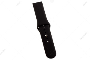 Ремешок силиконовый для часов Silicone Band iWatch 20мм дизайн Apple Watch, #02 черный