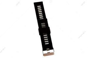 Ремешок силиконовый для часов		 Silicone Band V2, 20mm универсальный, на пряжке, #03 черно-серый
