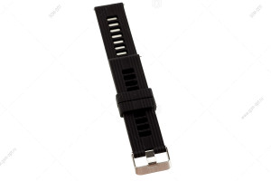 Ремешок силиконовый для часов		 Silicone Band V2, 20mm универсальный, на пряжке, #05 черный