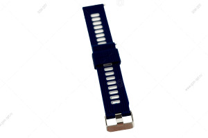 Ремешок силиконовый для часов		 Silicone Band V2, 20mm универсальный, на пряжке, #07 сине-белый