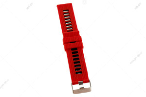 Ремешок силиконовый для часов		 Silicone Band V2, 20mm универсальный, на пряжке, #10 красный