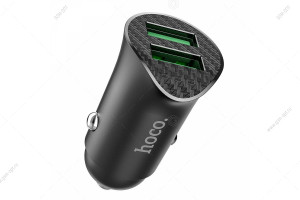 Автомобильная зарядка USB Hoco Z39, QC 3.0, 18W, черный