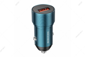 Автомобильная зарядка USB Borofone BZ19A, QC 3.0, 18W, синий
