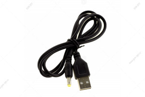 Кабель USB для зарядки / питаня разъем 3.8 - 1.2мм, черный