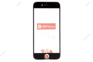 Стекло дисплея для переклейки G+OCA Pro для iPhone 7 черный, в рамке + OCA