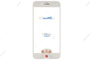 Стекло дисплея для переклейки Musttby для iPhone 7 Plus белый в рамке + OCA