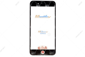 Стекло дисплея для переклейки Musttby для iPhone 7 Plus черный в рамке + OCA