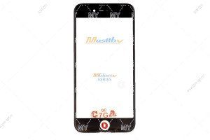 Стекло дисплея для переклейки Musttby для iPhone 7 черный в рамке + OCA