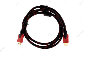 Кабель мультимедийный HDMI/ HDMI, ISA, 1.5м, ver.1.4b, красный-черный