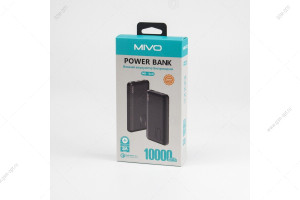 Внешний аккумулятор Power Bank Mivo MB-106Q - 10000mAh, QC3.0, USB, Type-C, черный
