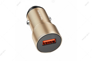 Автомобильная зарядка USB Borofone BZ19A, QC 3.0, 18W, золотистый