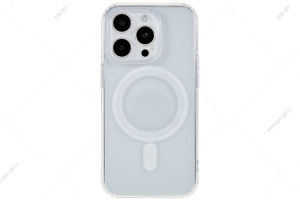 Чехол для iPhone 14 Pro Max Clear Case MagSafe, с магнитным кольцом, прозрачный