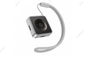 Беспроводная зарядка Hoco CW55 для часов Apple Watch 1-9, SE/ SE2, Ultra/ Ultra2, серебристый